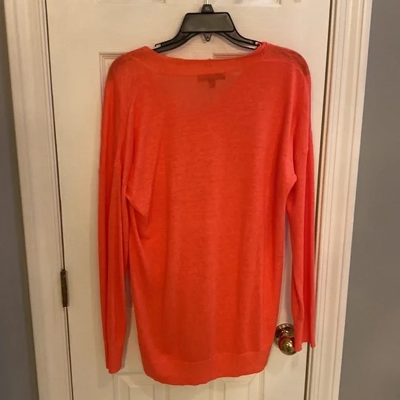 Orange light long sleeve Banana Republic sweater size L​ - Picture 4 of 5